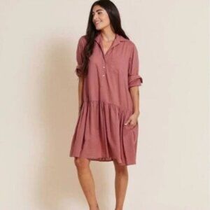 Grayson by Frank & Eileen The Changemaker Dress Cotton Dusty Rose Medium